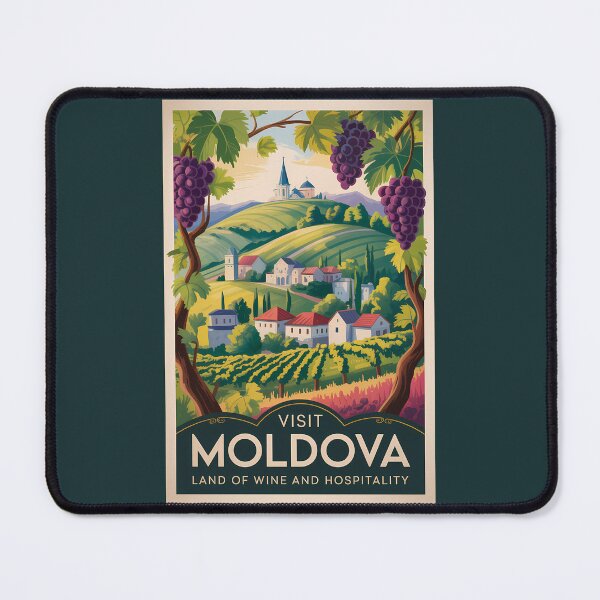 Item preview, Moldova Winery Illustration Travel Art Vintage designed and sold by KrisSidDesigns.
