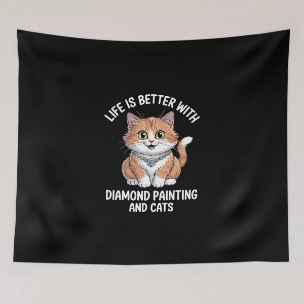 Item preview, Womens Life Is Better With Diamond Painting And Cats Crystal designed and sold by DigitaldeligArt.