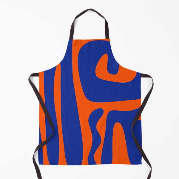 Artikelvorschau, Mid Century Modern Abstraktes Kwaito-Muster in Hellblau und Orange entworfen und verkauft von kierkegaard.