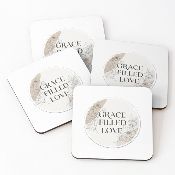 Item preview, Grace Filled Love – Minimalist Round Floral Christian Design designed and sold by Illustrated Faith.