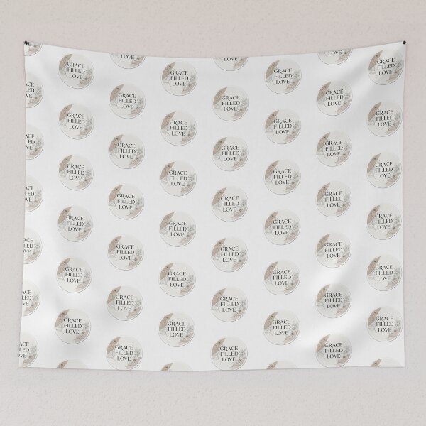 Item preview, Grace Filled Love – Minimalist Round Floral Christian Design designed and sold by Illustrated Faith.