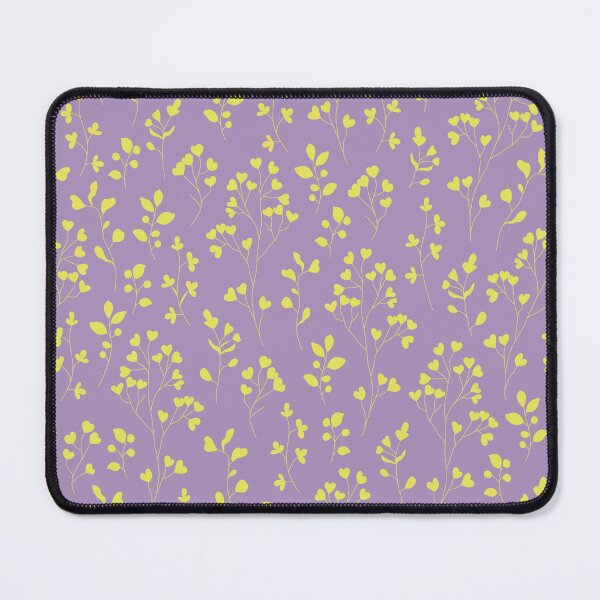 Item preview, Yellow Botanical Pattern on Lavender Background – Minimal Floral Nature Design designed and sold by alijun.