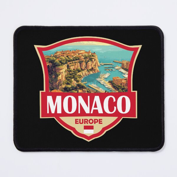 Item preview, Monaco Illustration Retro Badge designed and sold by KrisSidDesigns.