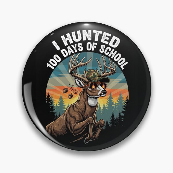 Item preview, Leaping 8-Point Buck 100 Days School Hunter Profile designed and sold by JaaCreativeShop.