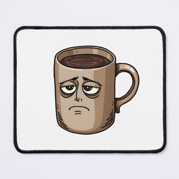 Item preview, Tired Coffee Mug Face – Relatable Exhausted Coffee Cup Illustration designed and sold by StickerNexa.