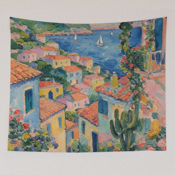 Item preview, Seaside town in the Mediterranean designed and sold by sid1802.