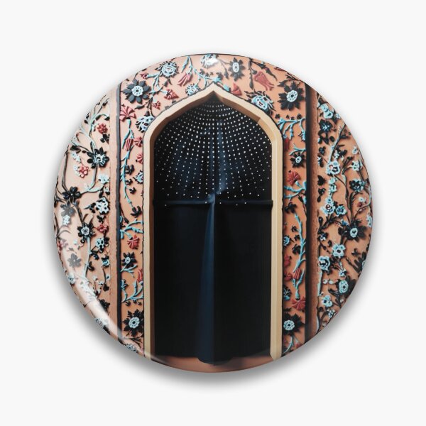 Item preview, Sacred Arch: Floral Mihrab Prayer Rug Art (3D terracotta floral V.2) designed and sold by D-Islamic.