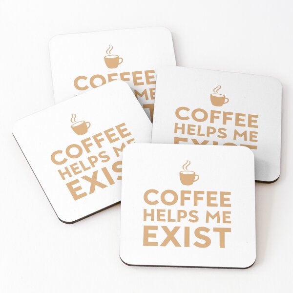 Item preview, Coffee Helps Me Exist Minimal Coffee Quote Design designed and sold by Katzpy.
