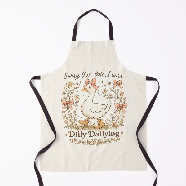 Item preview, Sorry I'm Late Dilly Dallying Cute Coquette Duck designed and sold by DigitalMomy.