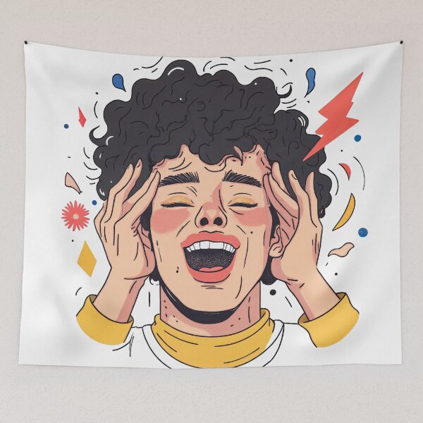 Item preview, Mind Blown: Emotional Burst in Bold Pop Style designed and sold by ForeverPrintsOK.