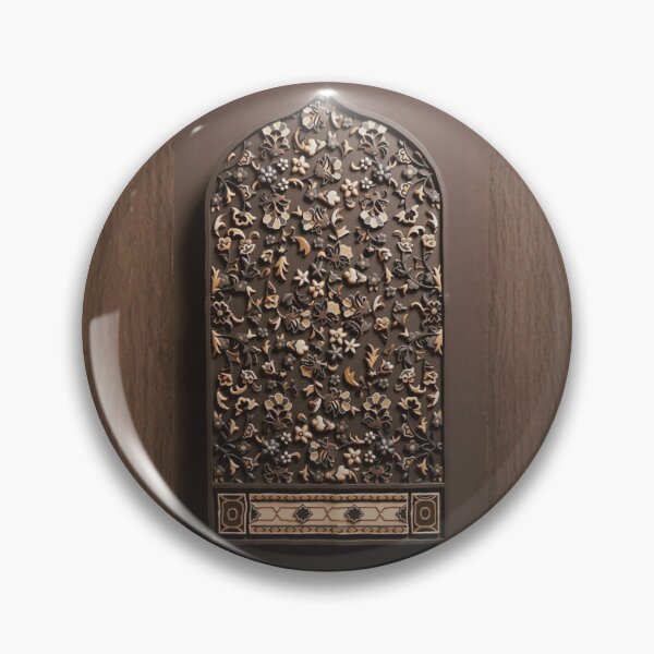 Item preview, Sacred Arch: Floral Mihrab Islamic Prayer Rug Art (3D reliefs in wood V.2) designed and sold by D-Islamic.
