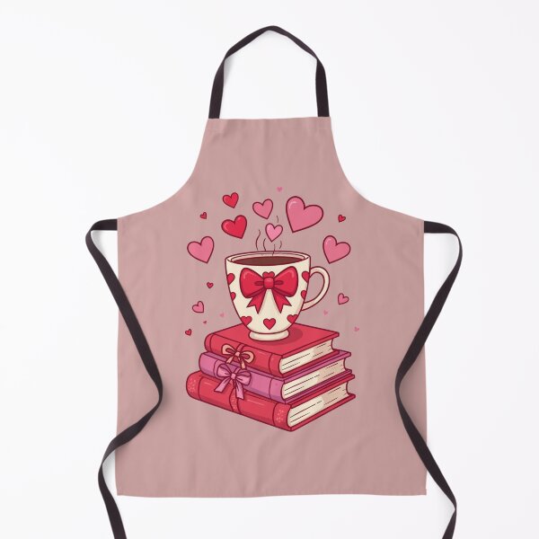 Item preview, Cozy Books and Coffee Valentine Heart Illustration designed and sold by MyWittyThings.