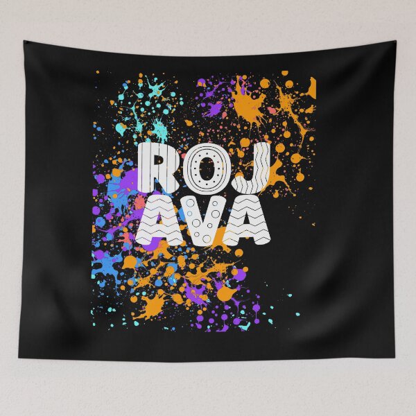Item preview, Rojava Vibes Paint Splatter Design. Kurdish Statement Streetwear designed and sold by lang-popart.