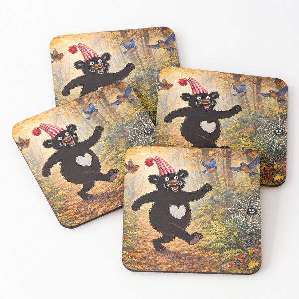 Item preview, Cheerful Bear Strolling in Autumn Woods designed and sold by cuprum.