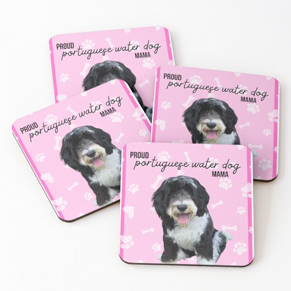 Item preview, Proud Portuguese Water Dog Mom Journal Notebook Art Prints Coasters designed and sold by yashiki.