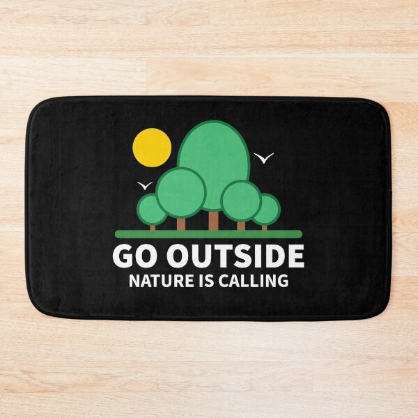 Item preview, Go Outside Nature Is Calling - Motivational Outdoor Quote designed and sold by Shape Snip Studio.
