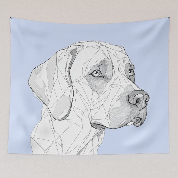 Item preview, Minimalist Low Poly Dog Line Art designed and sold by SyberGen.