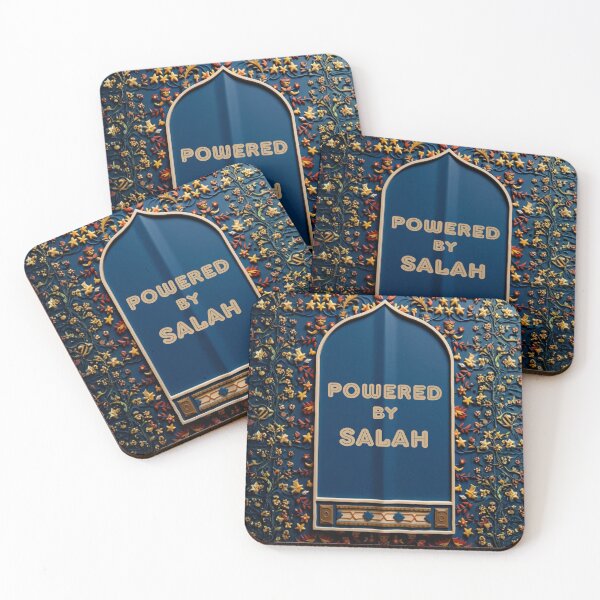 Item preview, Powered by Salah: Floral Mihrab Prayer Rug Art (3D reliefs deep blue V.1) designed and sold by D-Islamic.