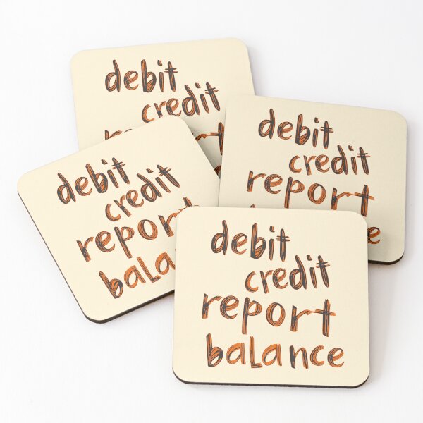 Item preview, Debit Credit Report Balance Typography designed and sold by SyberGen.