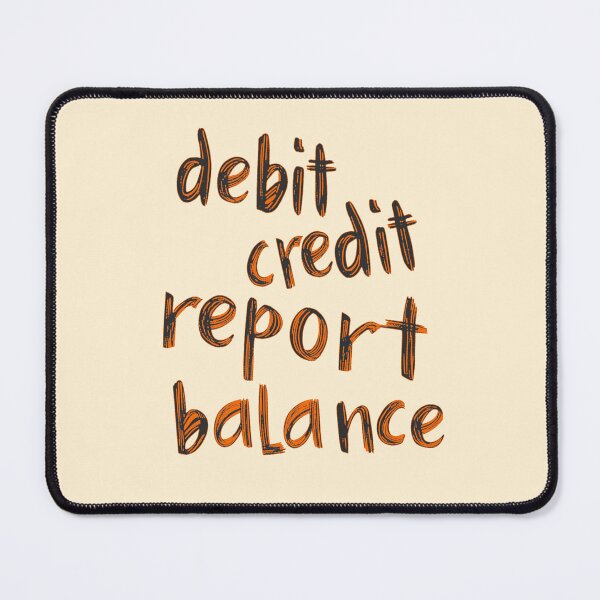 Item preview, Debit Credit Report Balance Typography designed and sold by SyberGen.