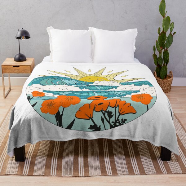Item preview, California Poppies, Waves Sunet designed and sold by shantiru.