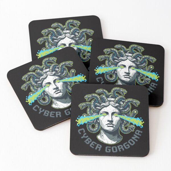 Item preview, Cyber Gorgona - 70s Retro Medusa Sci-Fi Art designed and sold by Virtualstars.