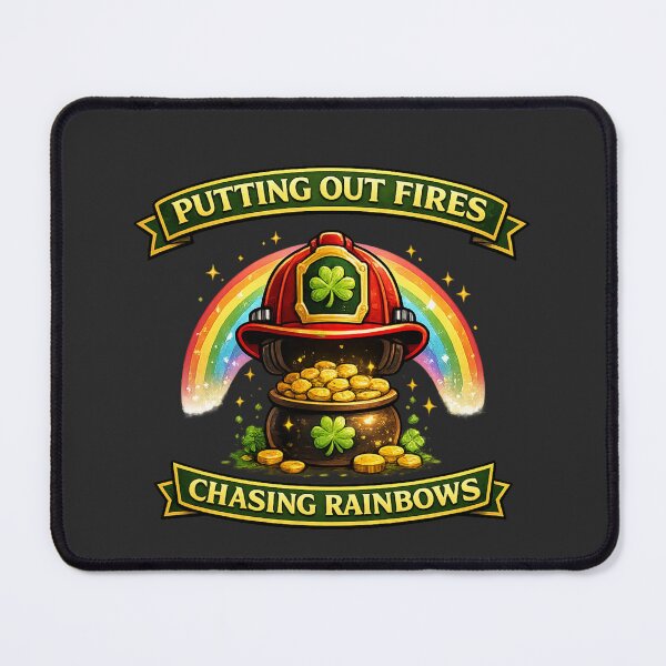 Item preview, Putting Out Fires Chasing Rainbows – Irish Firefighter designed and sold by PunchDrop.