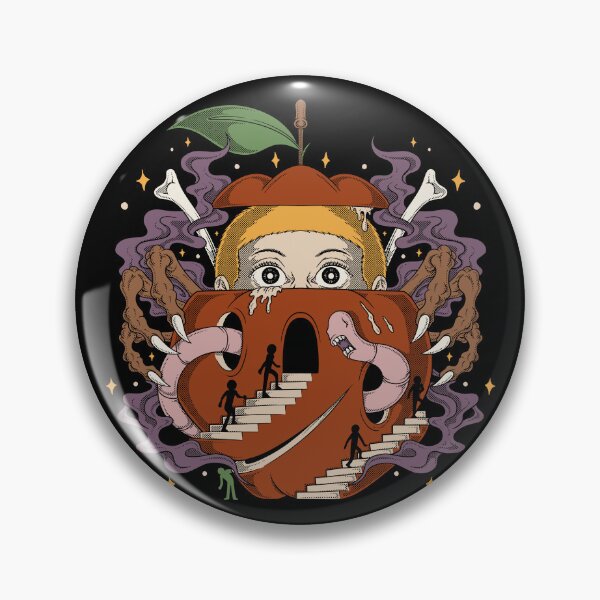 Item preview, Surreal retro apple world with stairs worms and fantasy characters designed and sold by Faissal Thomass.
