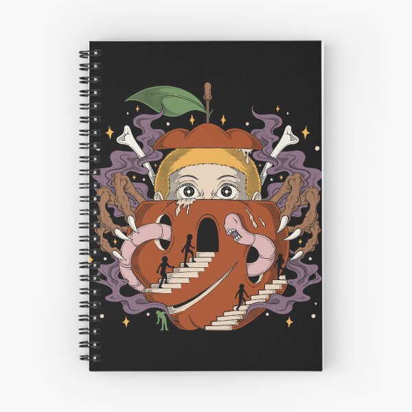 Item preview, Surreal retro apple world with stairs worms and fantasy characters designed and sold by Faissal Thomass.