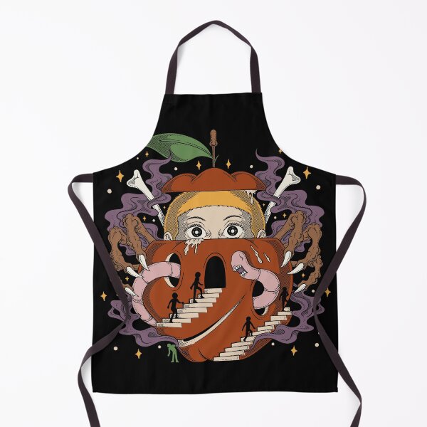 Item preview, Surreal retro apple world with stairs worms and fantasy characters designed and sold by Faissal Thomass.