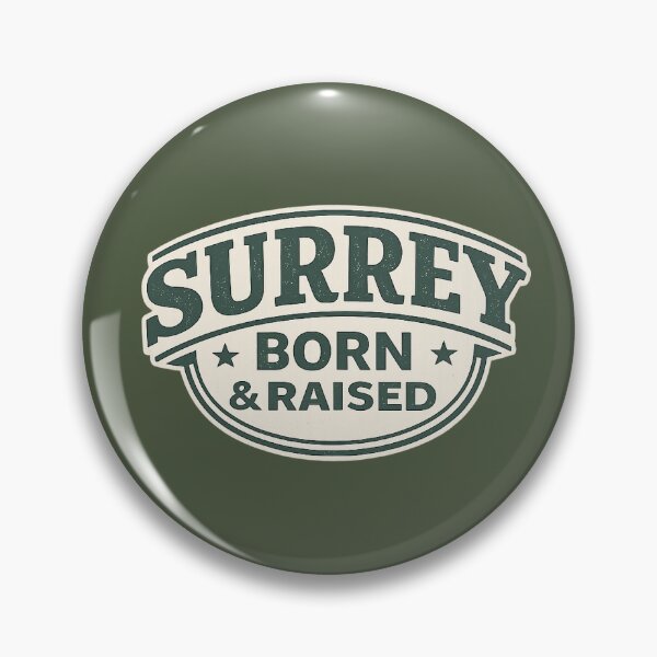 Item preview, Surrey Born & Raised | Bold Statement Typography | Surrey England County Pride Design designed and sold by ThatSurreyLife.