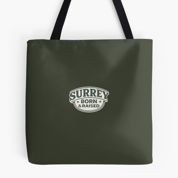 Item preview, Surrey Born & Raised | Bold Statement Typography | Surrey England County Pride Design designed and sold by ThatSurreyLife.