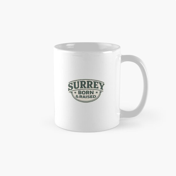 Artikelvorschau, In Surrey geboren und aufgewachsen | Ausdrucksstarke Typografie | Design mit Stolz auf die Grafschaft Surrey, England entworfen und verkauft von ThatSurreyLife.