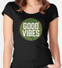 Gute Stimmung Tailliertes Rundhals-Shirt