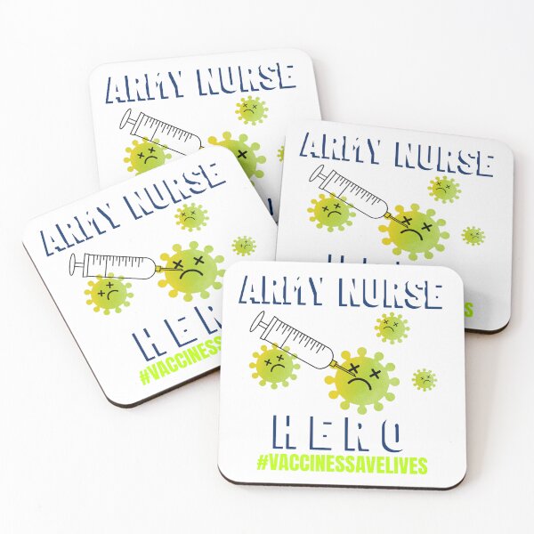 Item preview, Army Nurse Hero Vaccines Saves Lives designed and sold by LLAWAHGAA.