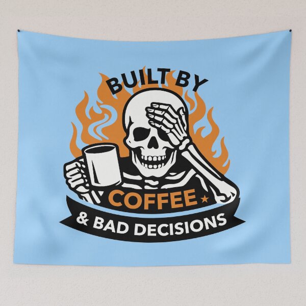 Item preview, Built By Coffee & Bad Decisions designed and sold by Blomallama.