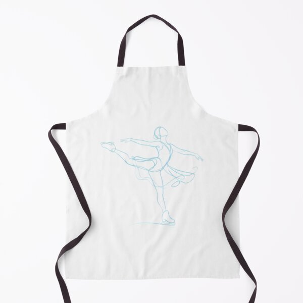 Item preview, Minimalist Figure Skater Spiral Line Art designed and sold by Hooi-Boon-Sin.