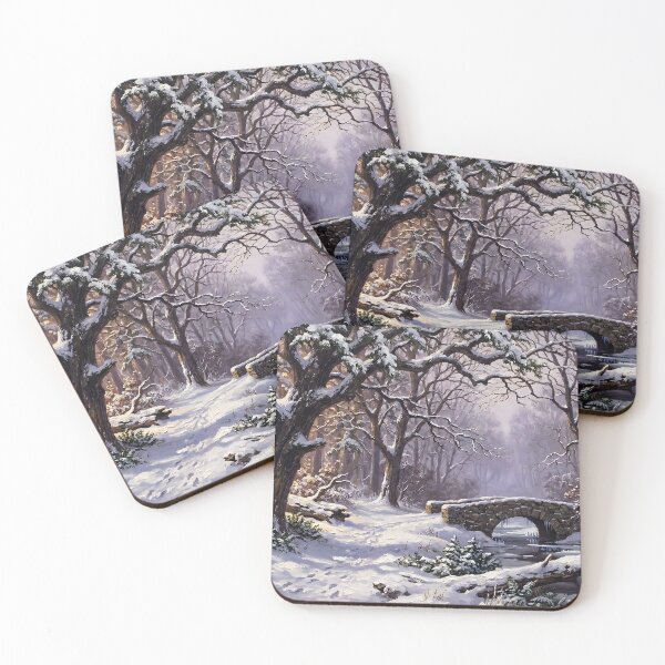 Item preview, Elegant Winter Forest Scene ❄️ Old Money Snowy Woods Landscape | Moody Classical Ambience designed and sold by DesignAnother.
