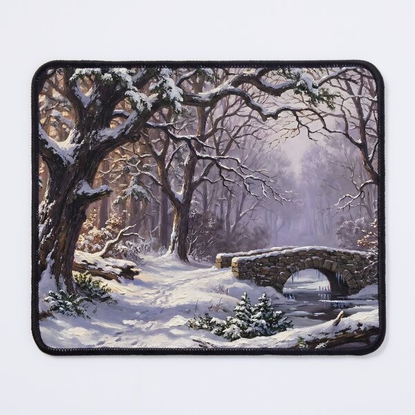 Item preview, Elegant Winter Forest Scene ❄️ Old Money Snowy Woods Landscape | Moody Classical Ambience designed and sold by DesignAnother.