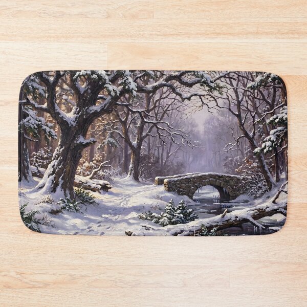 Item preview, Elegant Winter Forest Scene ❄️ Old Money Snowy Woods Landscape | Moody Classical Ambience designed and sold by DesignAnother.