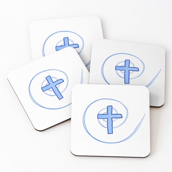 Item preview, Spiral Blue Cross  designed and sold by Julia Clark.