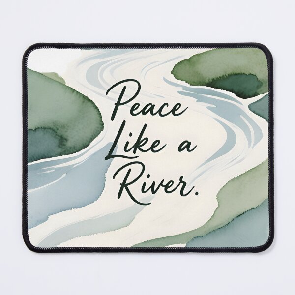 Item preview, Peace Like a River | Abstract Watercolor Blue & Green designed and sold by NewMercyStudio.