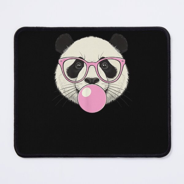 Item preview, Panda With Pink Glasses Blowing BubbleGum designed and sold by salmzouriart.