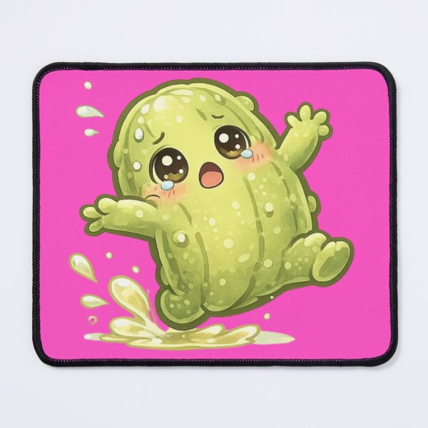 Item preview, Kawaii Slipping Pickle Art designed and sold by MeghannsMinimalMeals.