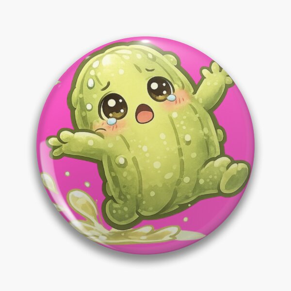 Item preview, Kawaii Slipping Pickle Art designed and sold by MeghannsMinimalMeals.
