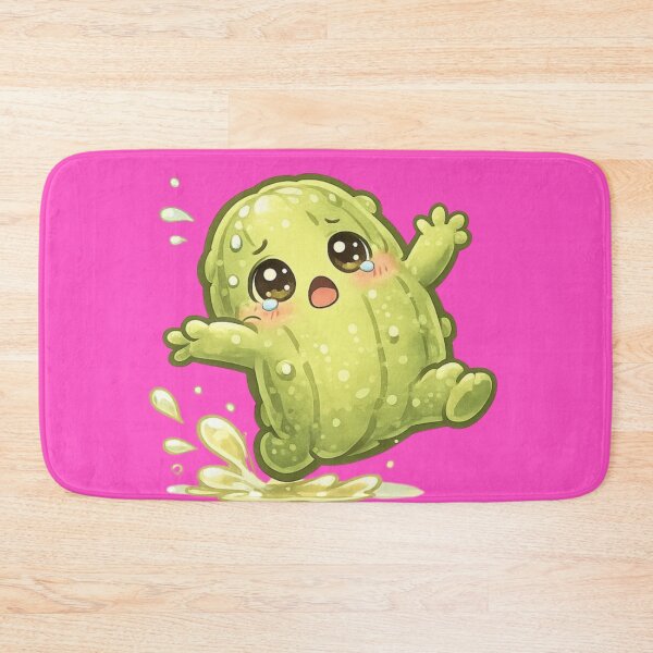 Item preview, Kawaii Slipping Pickle Art designed and sold by MeghannsMinimalMeals.