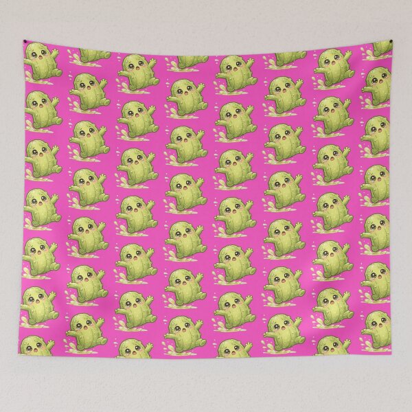 Item preview, Kawaii Slipping Pickle Art designed and sold by MeghannsMinimalMeals.