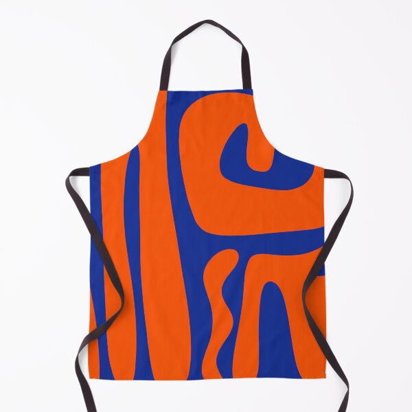 Artikelvorschau, Abstraktes Kwaito-Muster im Mid-Century-Modern-Stil in kräftigem Orange und Blau entworfen und verkauft von kierkegaard.
