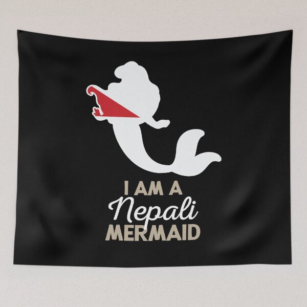 Item preview, Nepal Flag Nepali Mermaid designed and sold by countryflags.