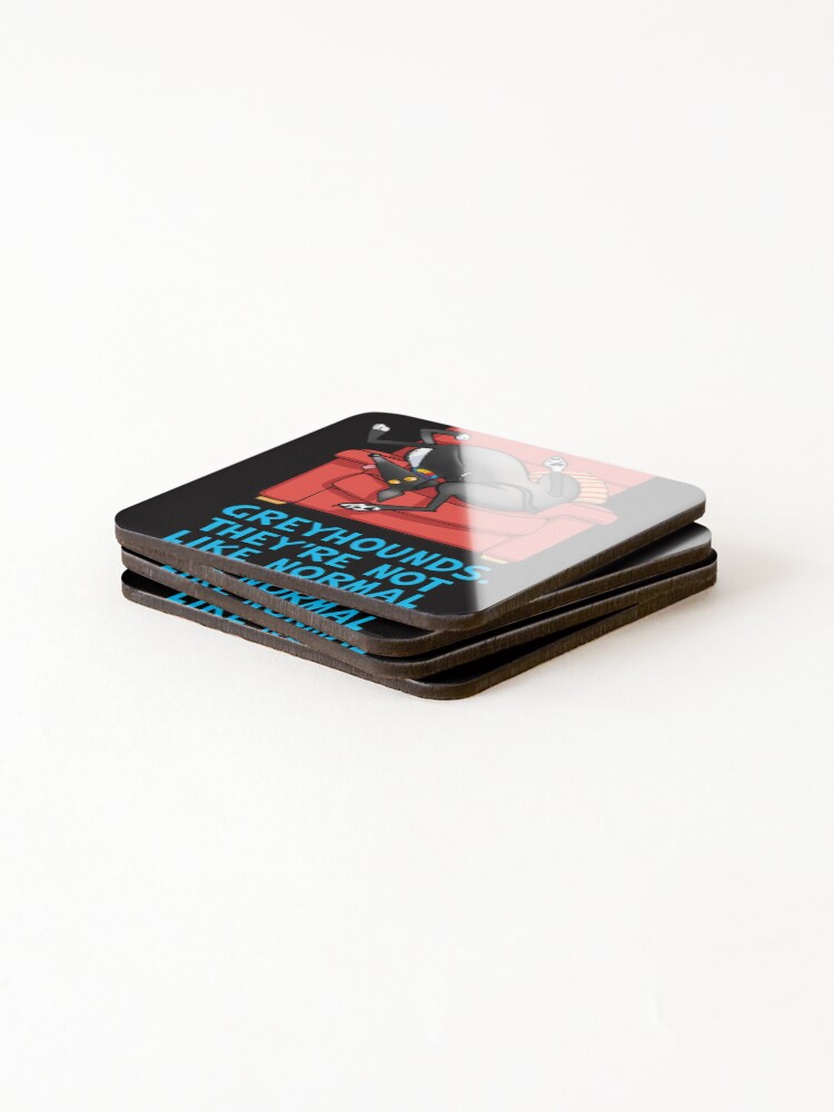 Thumbnail 4 of 5, Coasters (Set of 4), They'Re Not Like Normal Dogs designed and sold by RouaaYoussef.